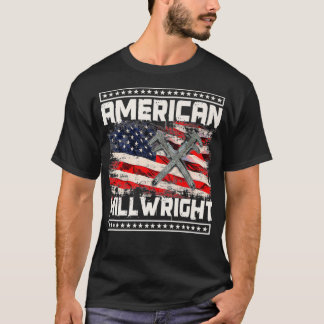 T-shirt Image Millwright Sur Le Dos De Vêtements Premium _