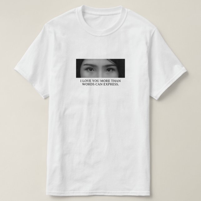 T-shirt Image & Nom Yeux Personnalisés | Entièrement Perso (Design devant)