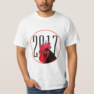 T-shirt Image pixellisée de Rooster Nouvel An Chinois 2017
