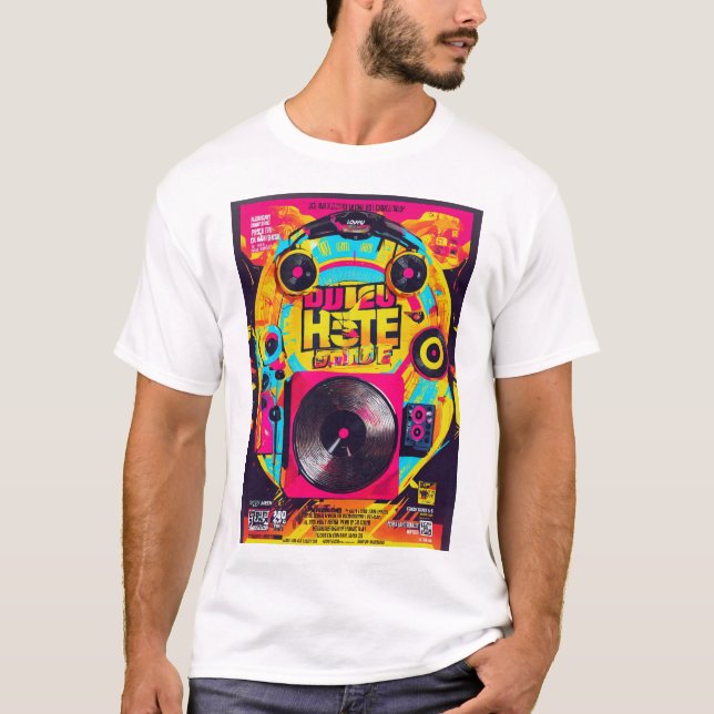 T-shirt Image pour flyer dj (Devant)