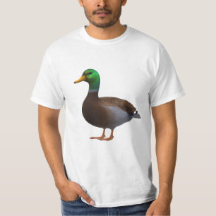 T-shirt Image réaliste du canard de Mallard sur le backgr