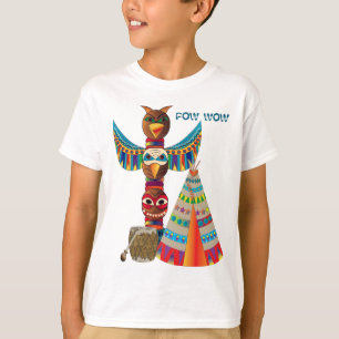 T-SHIRT IMAGES INDIENNES AMÉRICAINES NATIVES SUR LES ENFAN