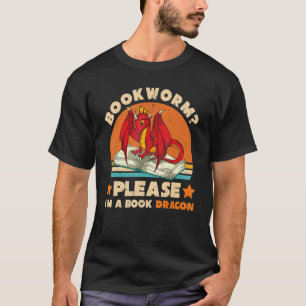 T-shirt Imaginaire Animal Book Dragon Bookworm Retro Lectu