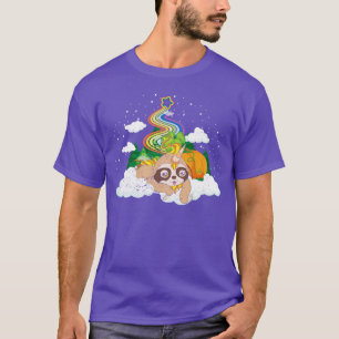 T-shirt Imaginaire Animal Unicorn Rainbow Cute Lazy Animal