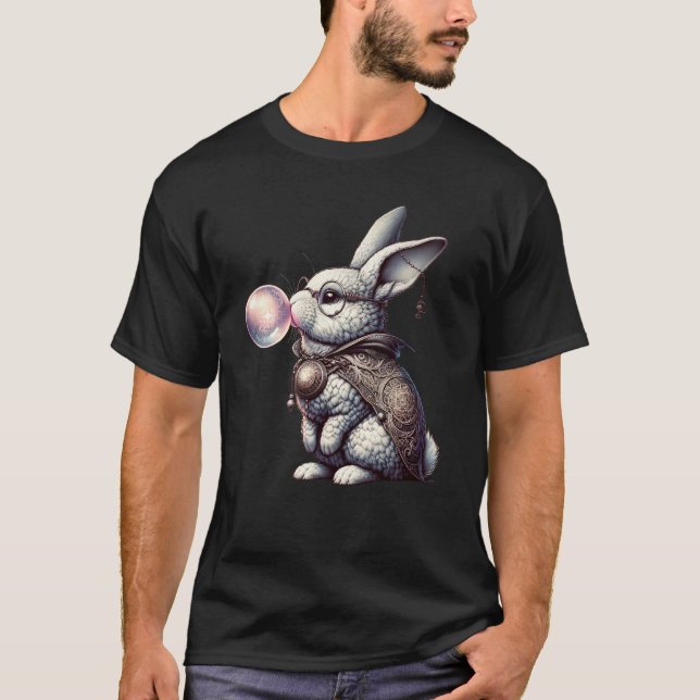 T-shirt Imaginaire Bunny Lunettes de Pâques Bubble Gum (Devant)