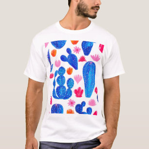 T-shirt Imaginaire Cactus : Motif décoratif sans couture.
