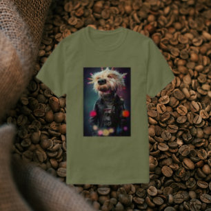 T-shirt Imaginaire Chien, Pop Art moderne Vert Hommes