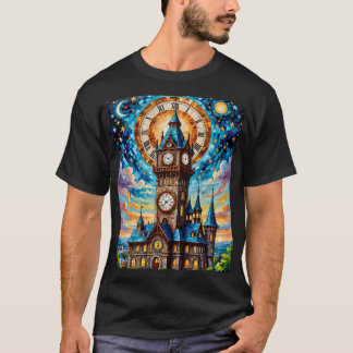 T-shirt Imaginaire Clocktower Mosaic Art Tee