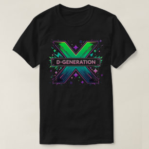 T-shirt Imaginaire coloré DX Logo graphique pour la mode p