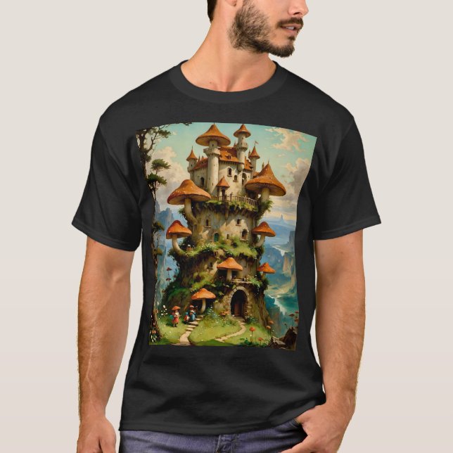 T-shirt Imaginaire de champignons Castlecore (Devant)