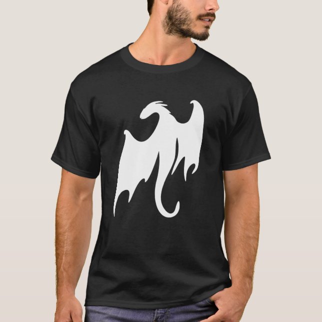 T-shirt Imaginaire Dragon Livre Geek Nerd Dragons Silhouet (Devant)