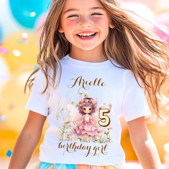 T-shirt Imaginaire Fairy fleur sauvage pastel anniversaire (Créateur téléchargé)