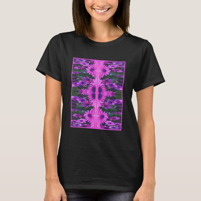 T-shirt Imaginaire Fleur de marguerite violet Abstrait (Devant)