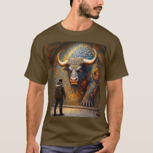 T-shirt Imaginaire mignonne mythique Bull Mosaïque