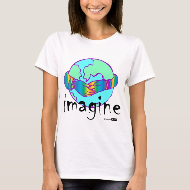 T-shirt imaginer la paix mondiale (Devant)