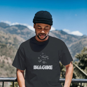 T-shirt Imaginez la conception de texte 3D