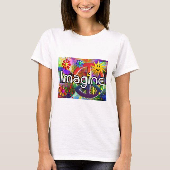 T-shirt "Imaginez" les cadeaux des années 70 de (Devant)