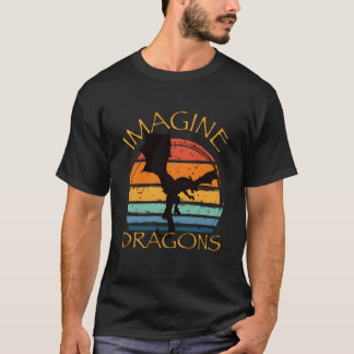 T-shirt Imaginez l'Imaginaire Mythique Dragon Wings Style