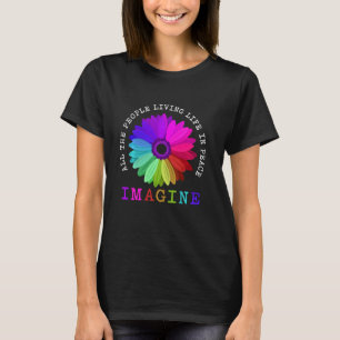 T-shirt Imaginez tous ceux qui vivent la couleur de la Pai