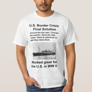 T-shirt Immigration américaine noire