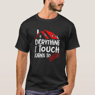 T-shirt Immobilier vintage Realtor Tout ce que je touche V