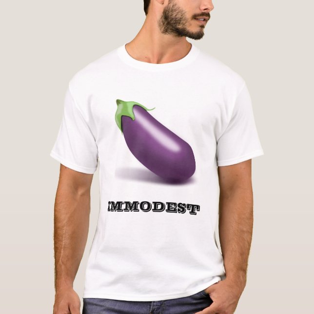 T-shirt Immodeste Eggler Modesty Humble Funny Shirt (Devant)