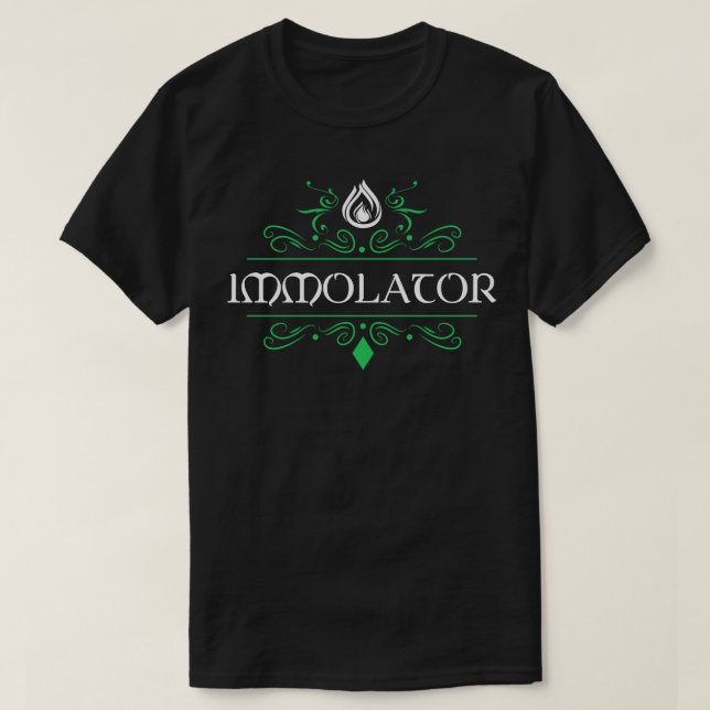 T-shirt Immolator Classe de caractères Tablet op RPG Jeu R (Design devant)