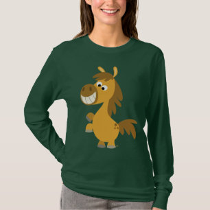 T-shirt impétueux de femmes de poney de bande