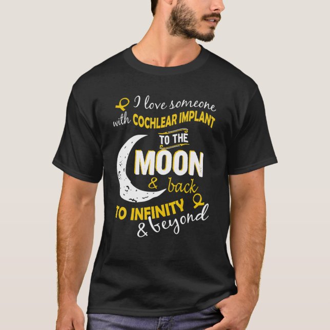 T-shirt Implant Cochlear J'Aime Quelqu'Un Avec Impl Cochle (Devant)