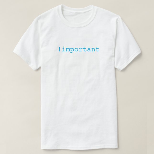 T-shirt !important (Design devant)