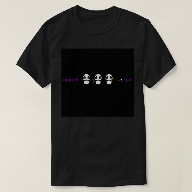 T-shirt Importer des pandas sous pd 5 (Design devant)