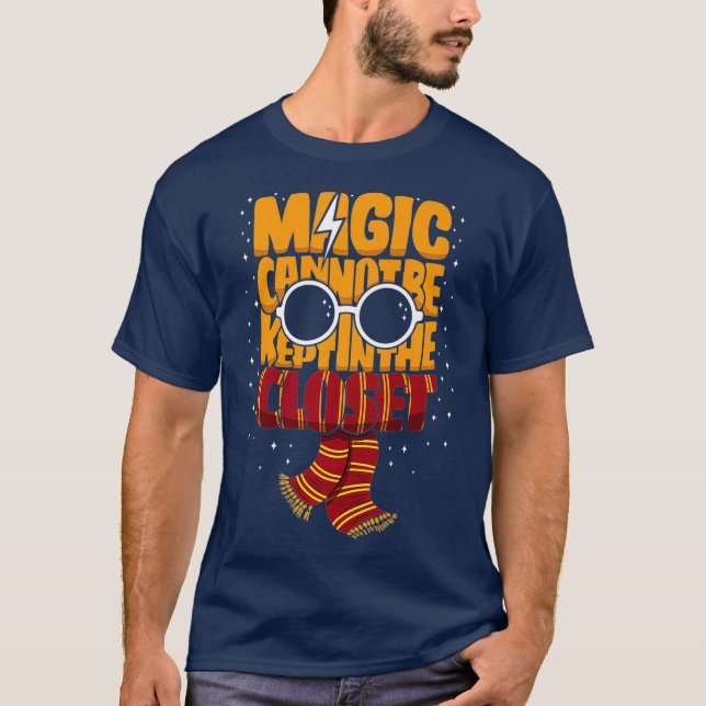 T-shirt Impossible De Garder La Magie Dans L'Assistant Gay (Devant)