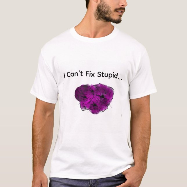 T-shirt Impossible de réparer/réparer un pneumatique (Devant)