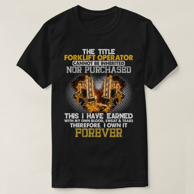 T-shirt Impossible D'Hériter L'Opérateur De Remorquage De  (Design devant)