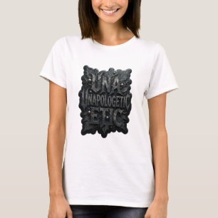 T-shirt Impression argentée vibrante SANS EXCUSE
