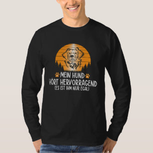 T-shirt Impression au verso Mon chien entend très bien, il