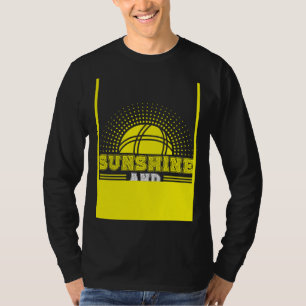T-shirt Impression au verso Soleil Et Bocce Ball