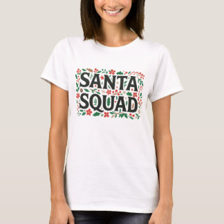 T-shirt Impression botanique de l'escouade de Père Noël |