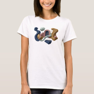 T-shirt Impression d'art abstrait NAVY ART