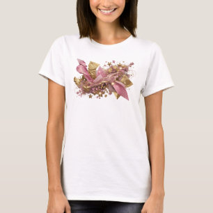 T-shirt Impression d'art abstrait Orange Cool