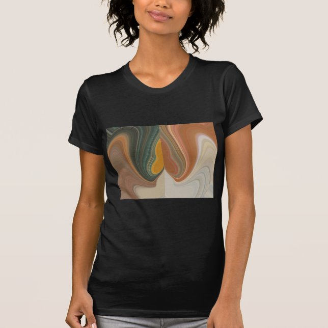 T-shirt Impression d'art Abstrait rétroactif (Devant)