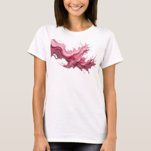 T-shirt Impression d'art abstrait rose iconique