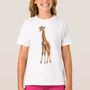 T-shirt "Impression d'art de bébé girafe debout gracieux"