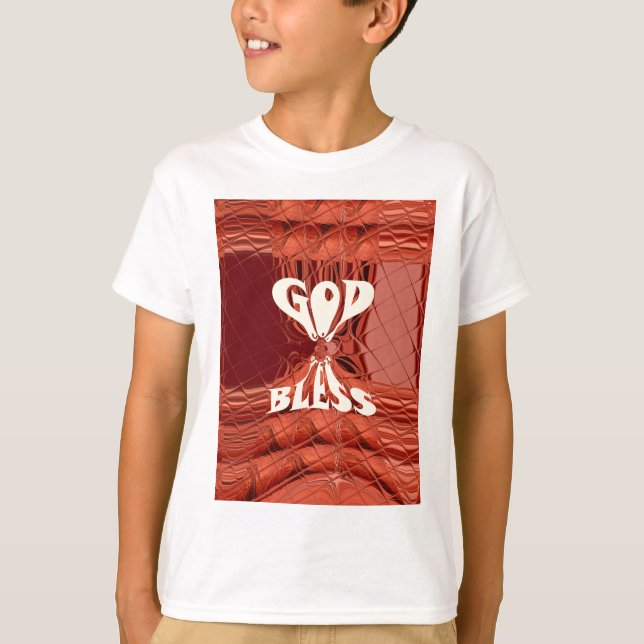 T-shirt Impression d'art Dieu béni (Devant)