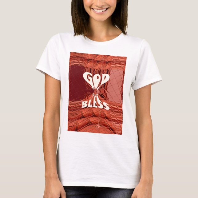 T-shirt Impression d'art Dieu béni (Devant)