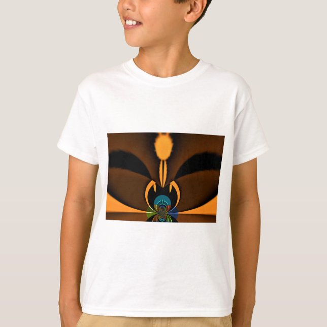 T-shirt Impression de contraste de couleur Abstraite (Devant)