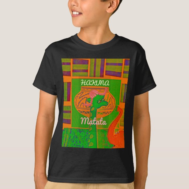 T-shirt Impression de la Giraffe Hakuna (Devant)