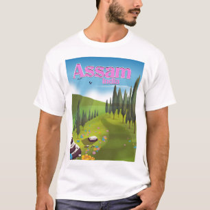 T-shirt Impression de l'affiche de voyage d'Assam India.