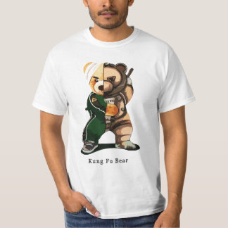 T-shirt Impression de l'ours Kung Fu