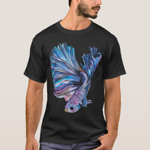 T-shirt Impression de peinture à l'aquarelle de poisson bê